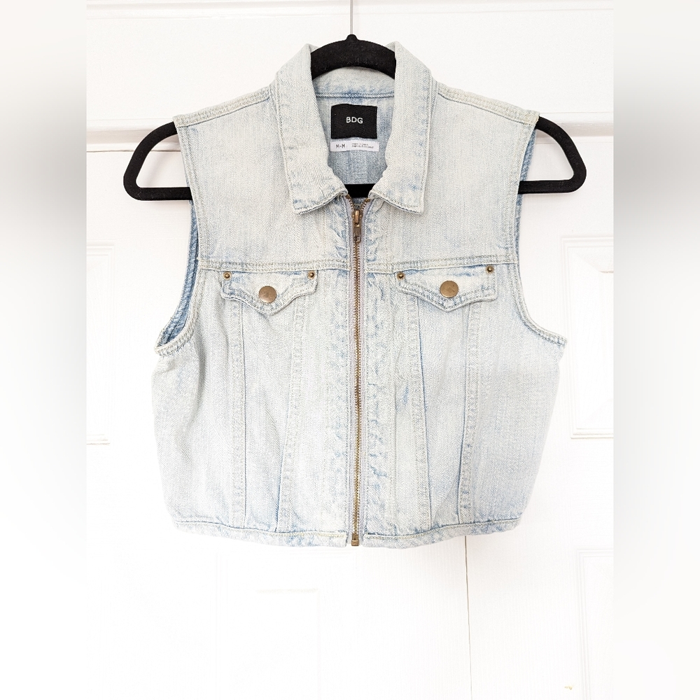 Urban Outfitters BDG cropped jean vest
